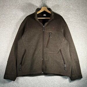 Vintage Nike ACG brown soft shell cotton thermal zip up jacket Size L